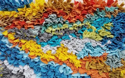 DIY: tapis Boucherouite multicolore au point noué